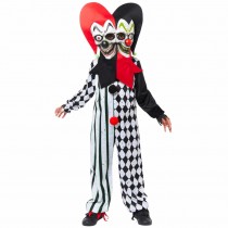 DÉGUISEMENT CLOWN BOUFFON DEUX VISAGES ATROCE ADO