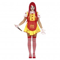 DÉGUISEMENT CLOWN RONALD BURGER ENSANGLANTÉ ADO