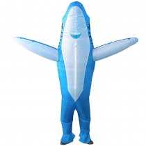 DÉGUISEMENT COSTUME GONFLABLE REQUIN BLEU ADULTE