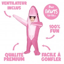 DÉGUISEMENT COSTUME GONFLABLE REQUIN ROSE ENFANT