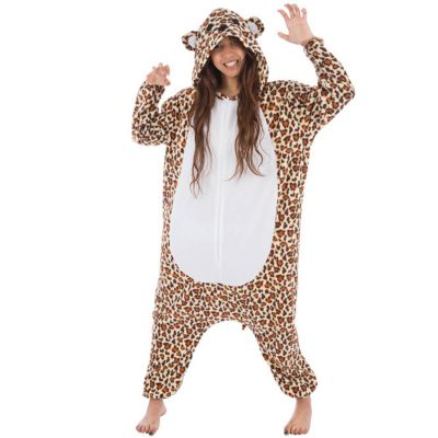 Acheter Pyjama Kigurumi léopard pour enfants, ensemble de vêtements de  nuit, animaux, flanelle, chaud, à capuche, pour garçons et filles, belle  fête fantaisie