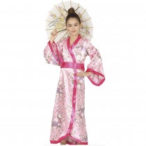 DÉGUISEMENT KIMONO JAPONAISE ROSE FILLE