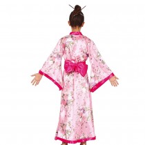 DÉGUISEMENT KIMONO JAPONAISE ROSE FILLE