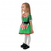 DÉGUISEMENT LUTIN PÈRE NOËL ROBE TUTU VERT FILLE