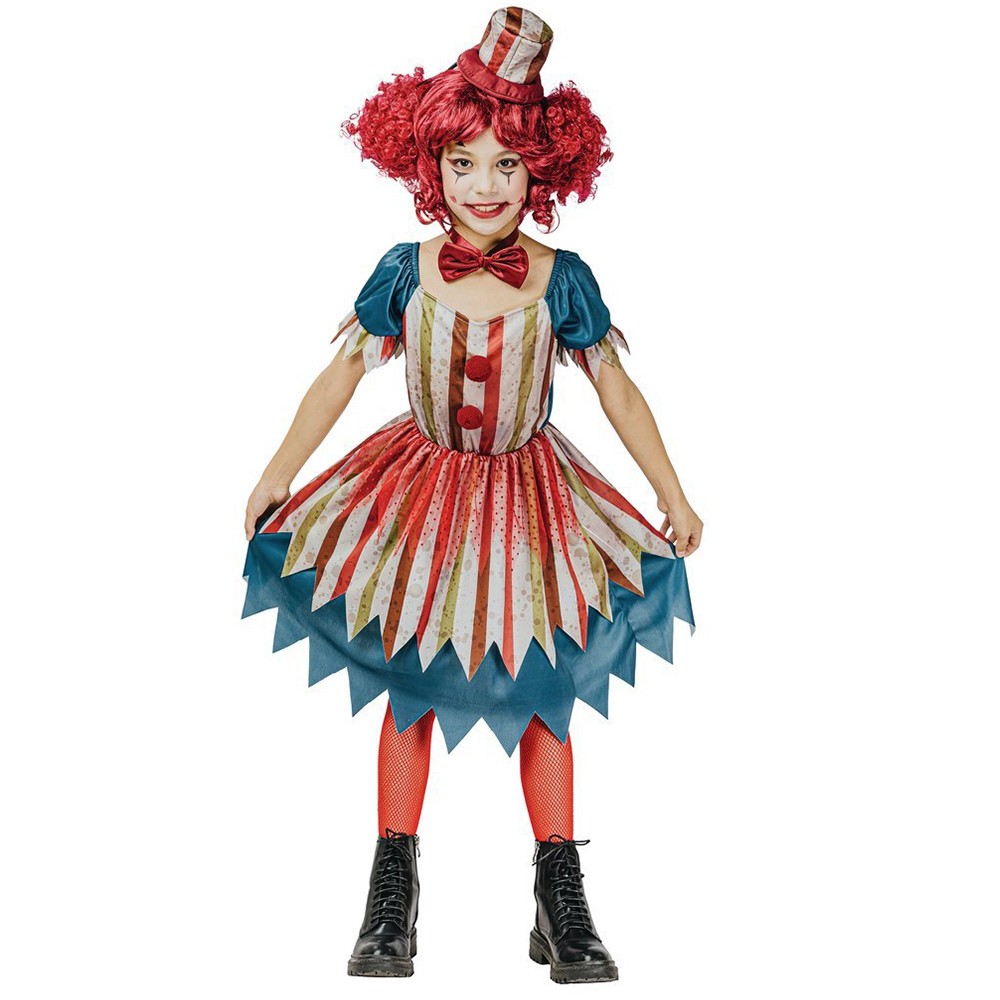 Déguisement fille clown vintage (robe et serre-tête) chez DeguizFetes.