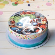 DISQUE AZYME AVENGERS DÉCO GÂTEAU 20CM 