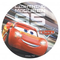 DISQUE AZYME CARS 3 DÉCO GÂTEAU 20CM