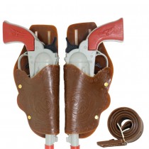 DOUBLE CARTOUCHIÈRE HOLSTERS PISTOLETS PLASTIQUE