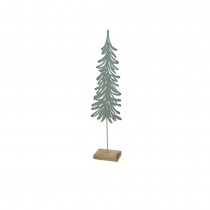 FIGURINE DÉCORATIVE SAPIN MÉTAL 12X47CM VERT