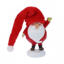 FiGURINE GNOME BONNET LONG RÉSINE 9X6.5X29CM ROUGE