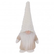 FIGURINE GNOME POLYESTER STYROFOAM 22CM CRÈME