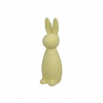 FIGURINE LAPIN DEBOUT VELOUTÉ 31CM JAUNE PÂLE