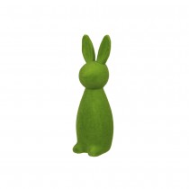 FIGURINE LAPIN DEBOUT VELOUTÉ 31CM VERT