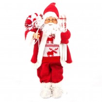 FIGURINE PÈRE NOËL TRADITION 45CM ROUGE