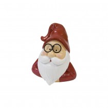 FIGURINE RÉSINE BUSTE PÈRE NOËL 7.5X6.6X6CM ROUGE