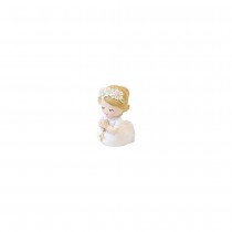 FIGURINE RÉSINE COMMUNIANTE CHAPELET 5.2X3.5X3.5CM