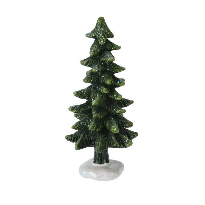 FIGURINE SAPIN ENNEIGÉ ARTIFICIEL SAC JUTE 20CM