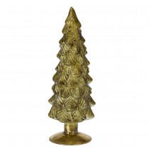 FIGURINE SAPIN VERRE OUVRAGÉ TEINTÉ 25CM