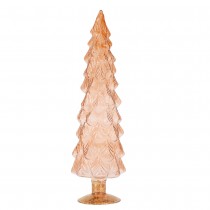 FIGURINE SAPIN VERRE OUVRAGÉ TEINTÉ 35CM