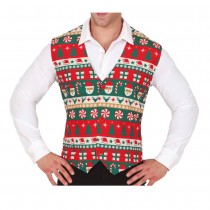 GILET NOËL FESTIF CANNE SUCRE D\'ORGE HOMME