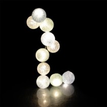 GUIRLANDE 10 BOULES LED 192CM BLEU GRIS VERT