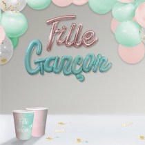 GUIRLANDE BALLONS MOTS GONFLABLES GENDER REVEAL 3M