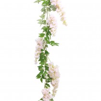 GUIRLANDE GLYCINE ARTIFICIELLE 180CM ROSE