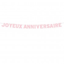 GUIRLANDE LETTRES ANNIVERSAIRE 4M ROSE