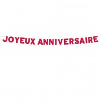 GUIRLANDE LETTRES ANNIVERSAIRE 4M ROUGE