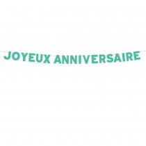 GUIRLANDE LETTRES ANNIVERSAIRE 4M VERT