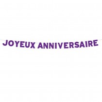 GUIRLANDE LETTRES ANNIVERSAIRE 4M VIOLET