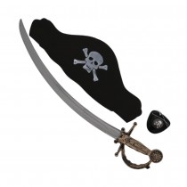 JEU ACCESOIRES PIRATE CHAPEAU SABRE CACHE-IL