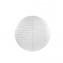 LANTERNE BOULE JAPONAISE PAPIER DE RIZ 25CM BLANC