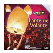 LANTERNE VOLANTE PAPIER BIO 50X90CM BLANC