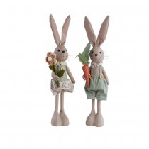 LAPIN VERT SAUGE CHARLIE 11X8X44CM