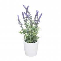 LAVANDE ARTIFICIELLE POT CIMENT 36CM