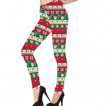 LEGGING À MOTIFS NOËL CANNE SUCRE D\'ORGE FEMME