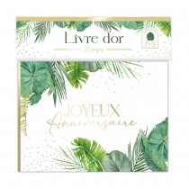 LIVRE DOR ANNIVERSAIRE TROPICAL PARTY 20P 15X21CM