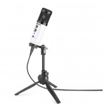 MICROPHONE BLANC USB STUDIO TRÉPIED