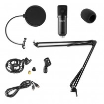 MICROPHONE NOIR USB STUDIO BRAS ARTICULÉ