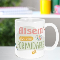 MUG CÉRAMIQUE ATSEM TU ES FORMIDABLE 240ML BLANC