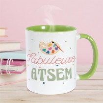 MUG CÉRAMIQUE FABULEUSE ATSEM 240ML BLANC