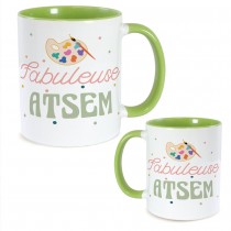 MUG CÉRAMIQUE FABULEUSE ATSEM 240ML BLANC