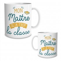 MUG CÉRAMIQUE MAÎTRE CLASSE 240ML 9.5CM BLANC