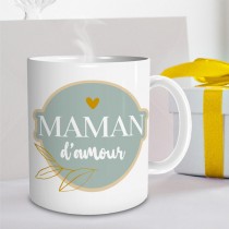 MUG CÉRAMIQUE MAMAN D\'AMOUR 9.5CM BLANC