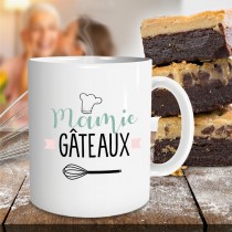 MUG CÉRAMIQUE MAMIE GÂTEAUX 32CL 9.5CM BLANC