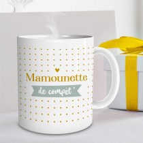 MUG CÉRAMIQUE MAMOUNETTE DE COMPET 9.5CM BLANC