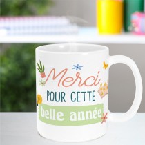 MUG CÉRAMIQUE MERCI BELLE ANNÉE 240ML BLANC