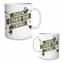 MUG CÉRAMIQUE PAPA CHEF DE TRIBU