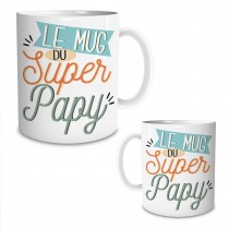 MUG CÉRAMIQUE SUPER PAPY 9.5CM BLANC